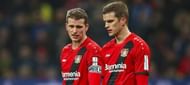 The Bender brothers in action for Leverkusen